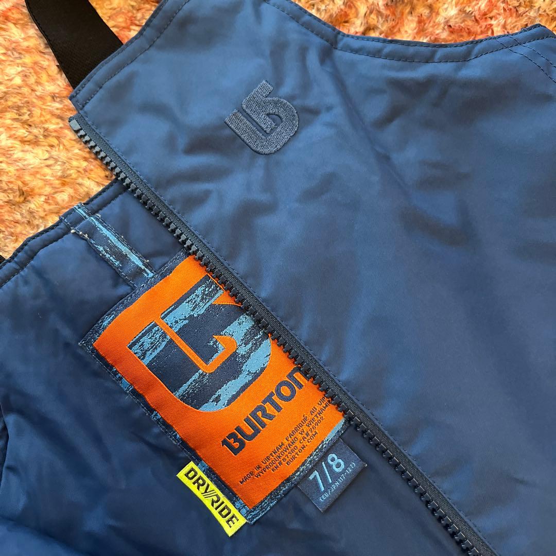 BURTON 子供用スキーオーバーオール 7/8 青
