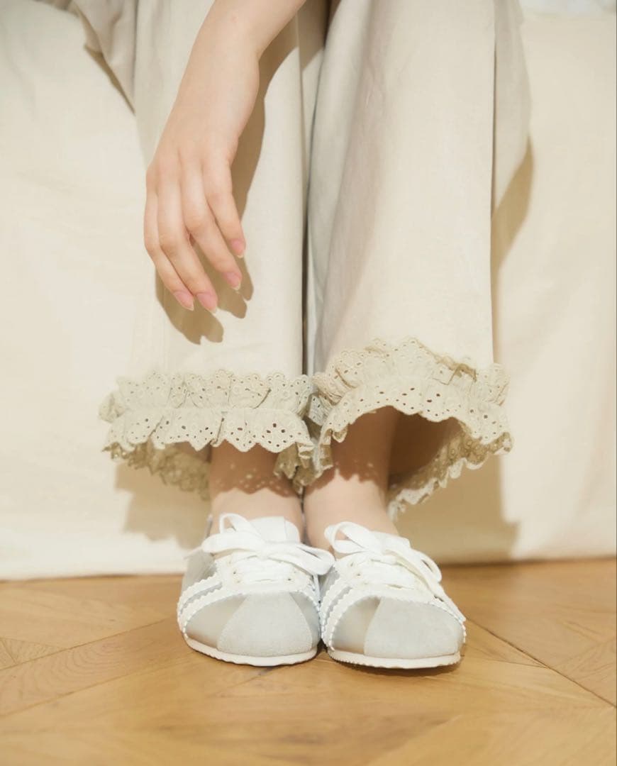 パンツ muguet side tuck long pants