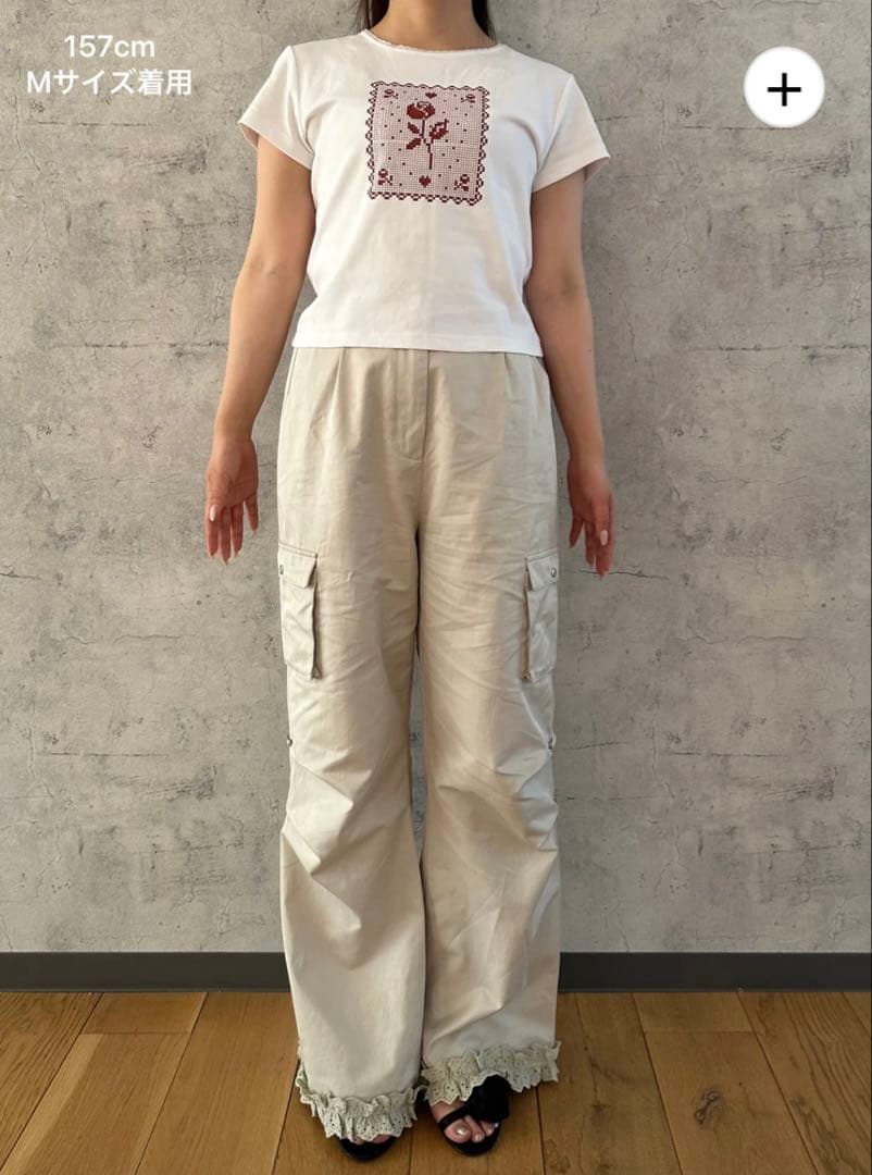 パンツ muguet side tuck long pants