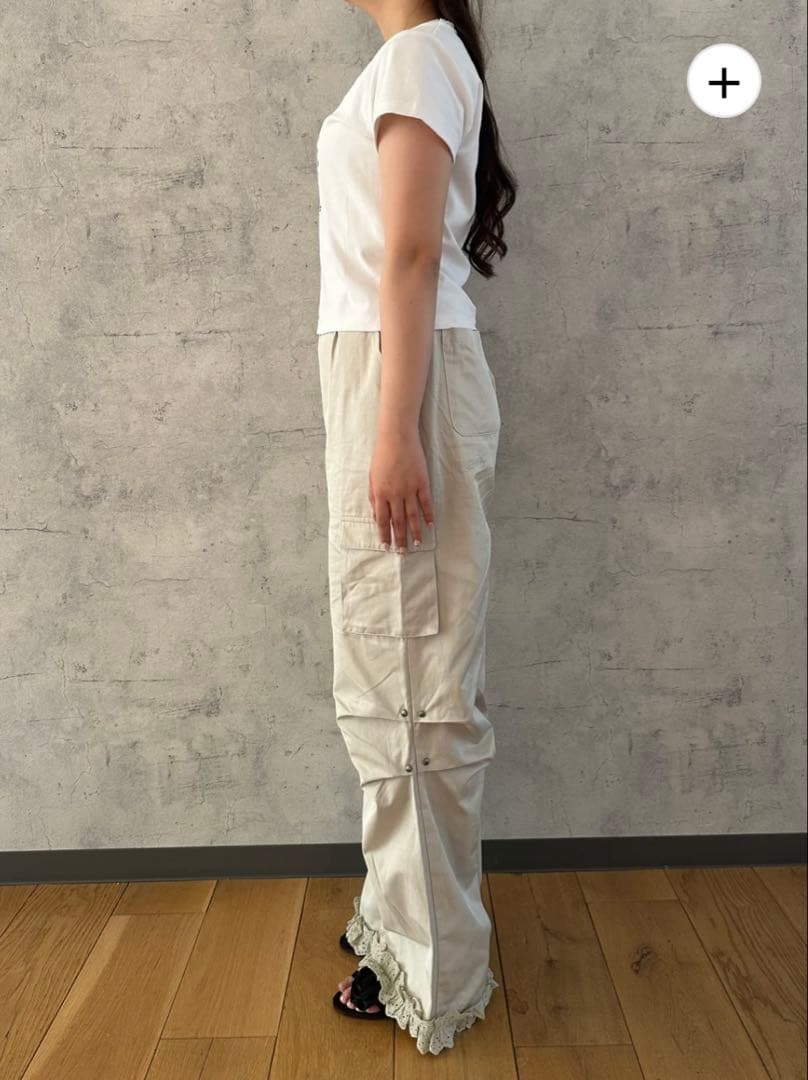 パンツ muguet side tuck long pants