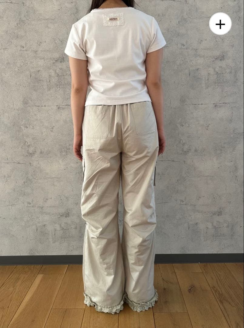 パンツ muguet side tuck long pants