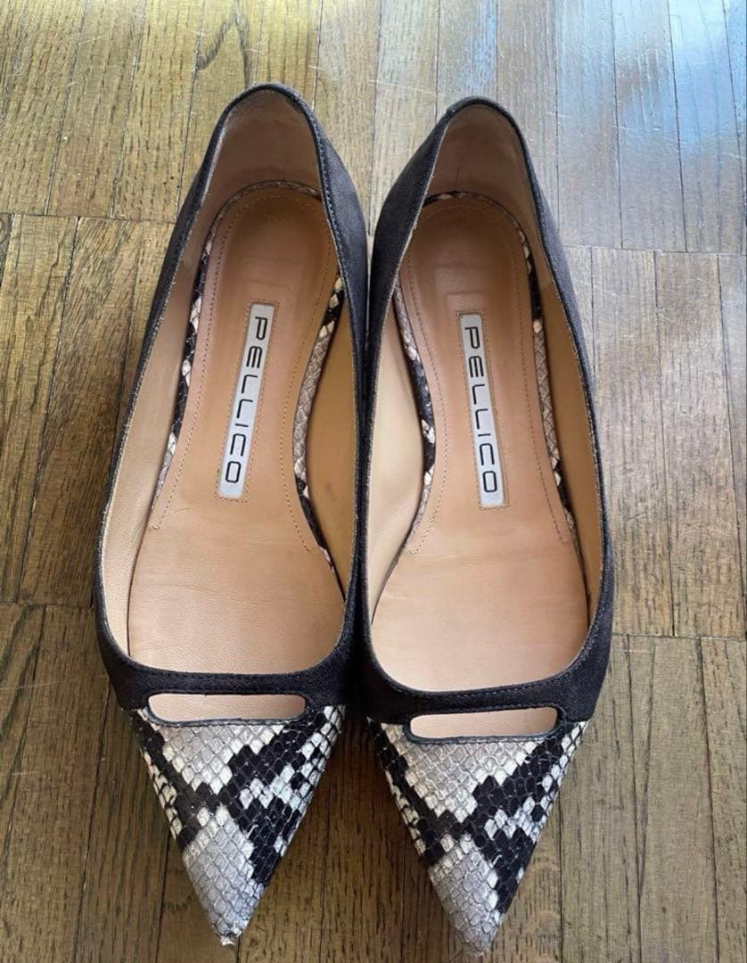 PELLICO パイソン柄 フラットシューズ