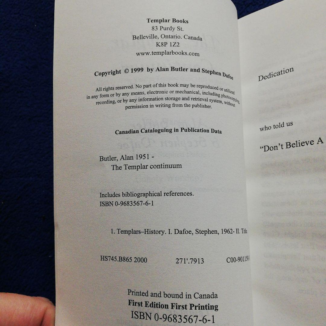 洋書 The Templar Continuum by Alan Butler