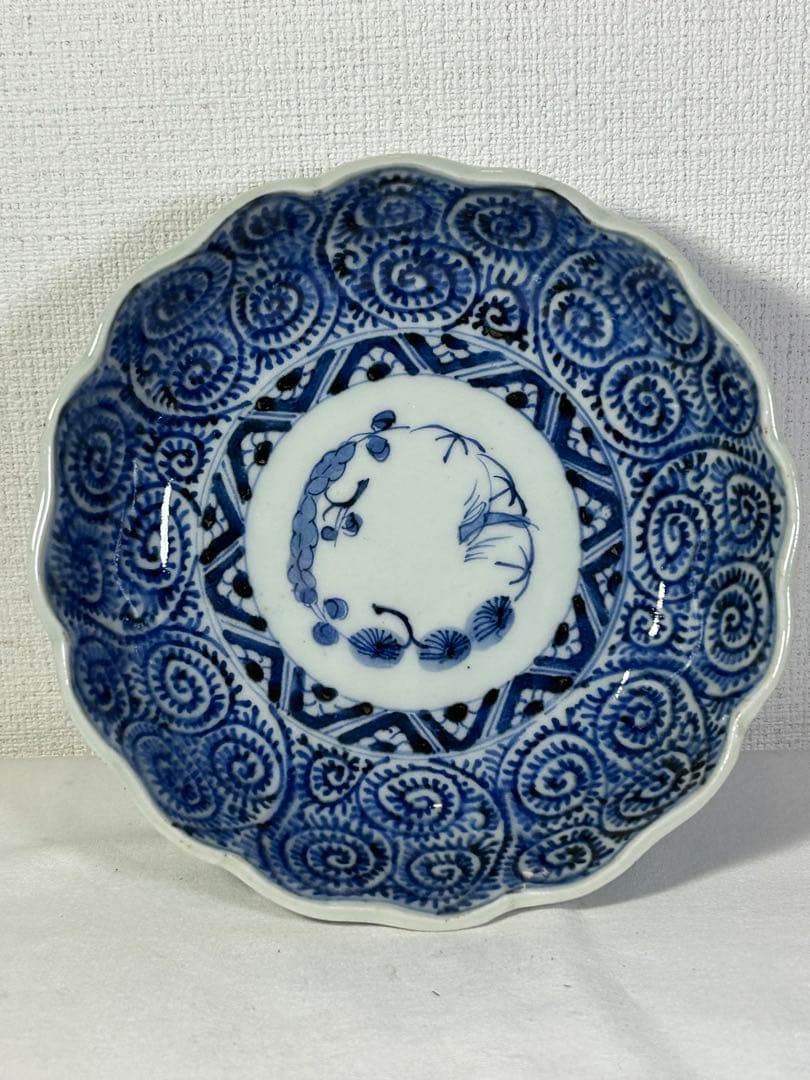 古伊万里　タコ唐草なます皿　5枚 江戸時代後期　無傷