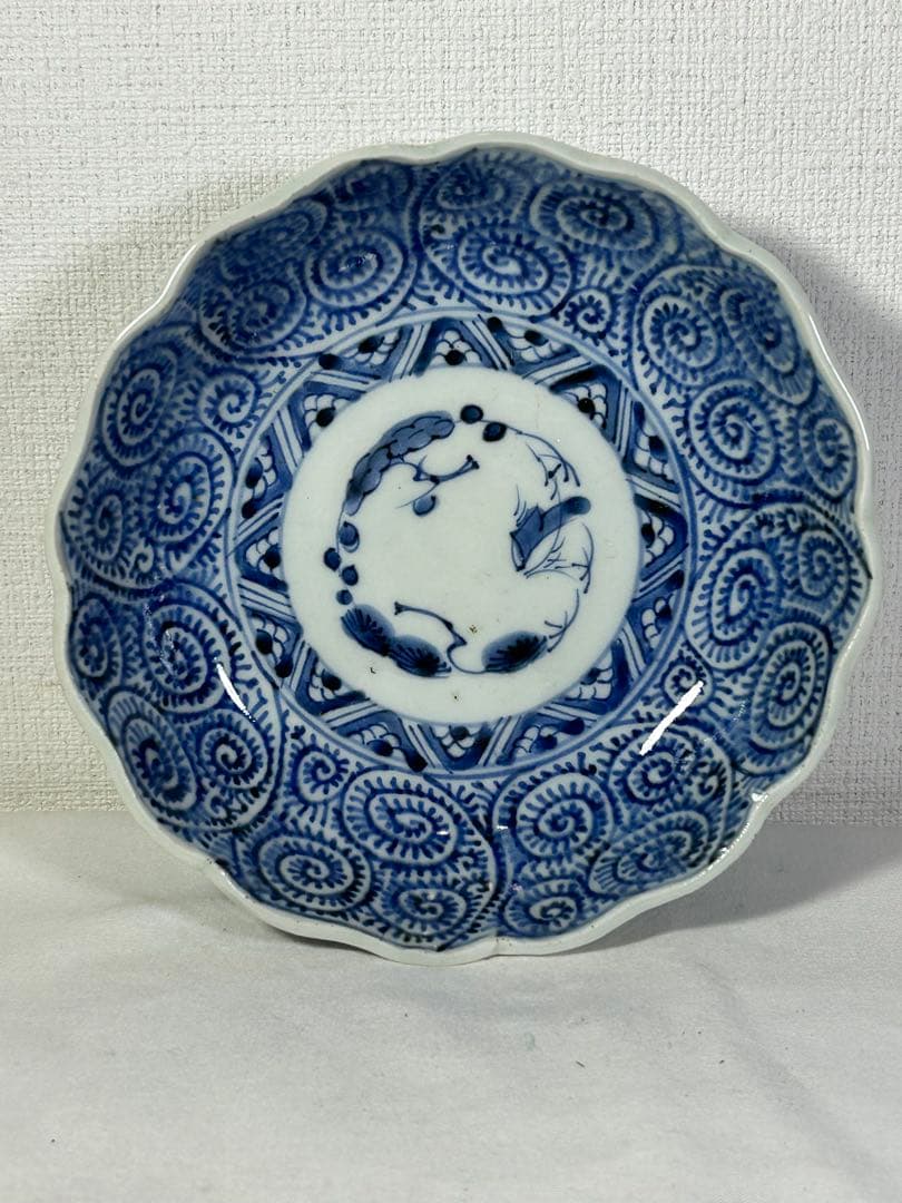 古伊万里　タコ唐草なます皿　5枚 江戸時代後期　無傷