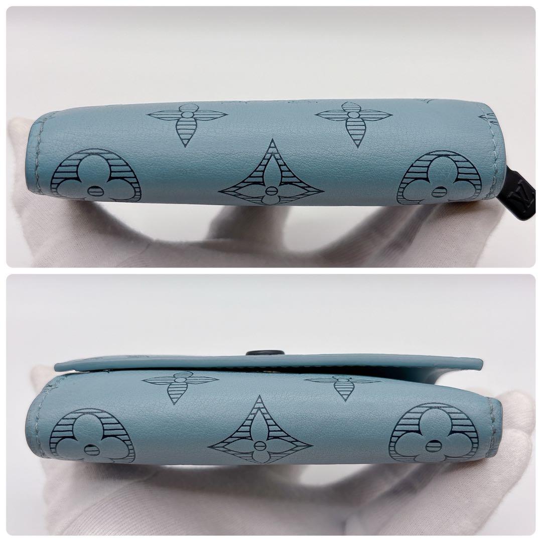 ルイヴィトン モノグラムシャドウ ヴィクターウォレット ブルーシエル 財布