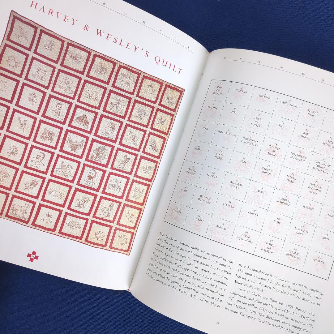 RED & WHITE レッドワークキルト 図案集 解説本 2冊セット