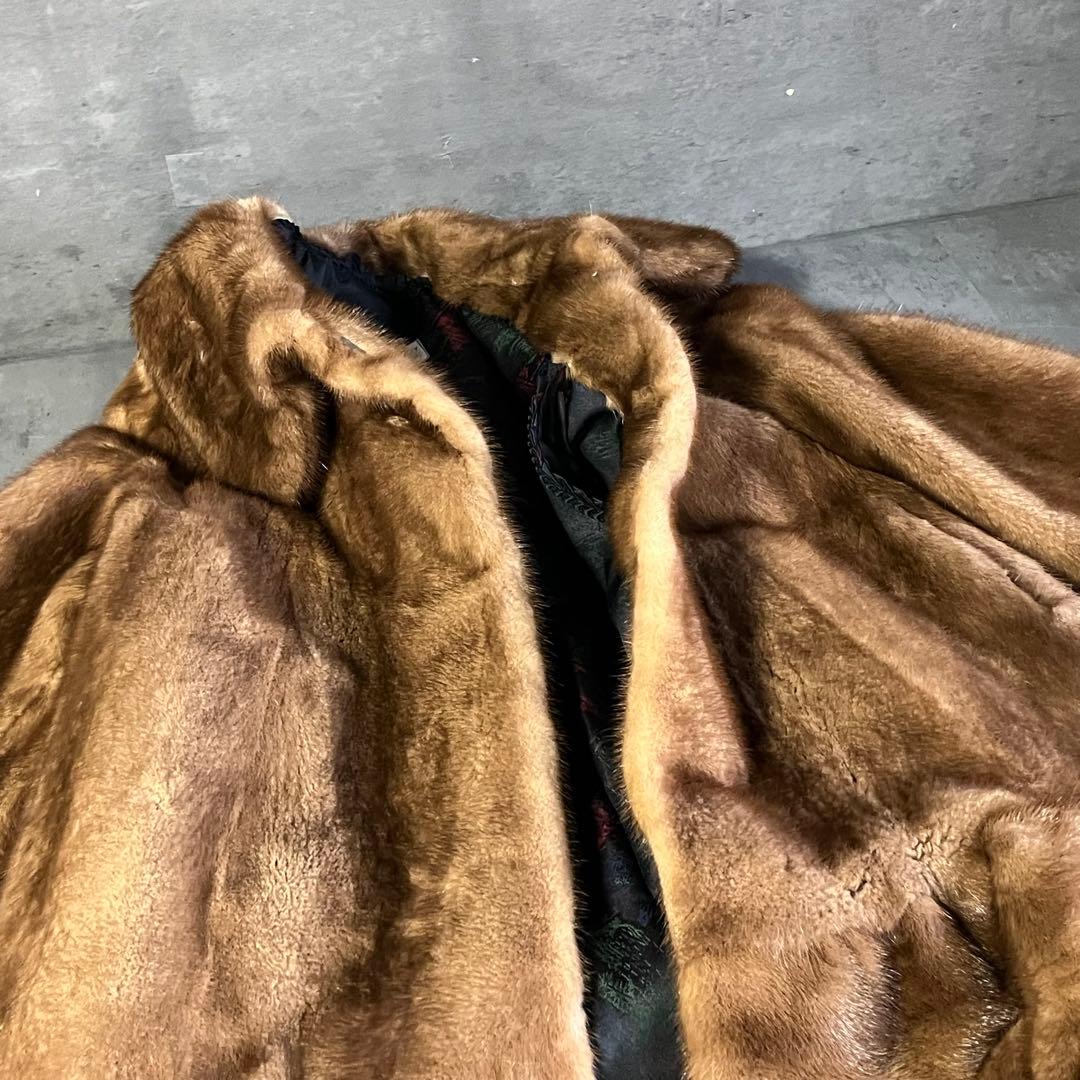 SAGAMINK ミンクコート Ranched Mink ブラウン リアルファー