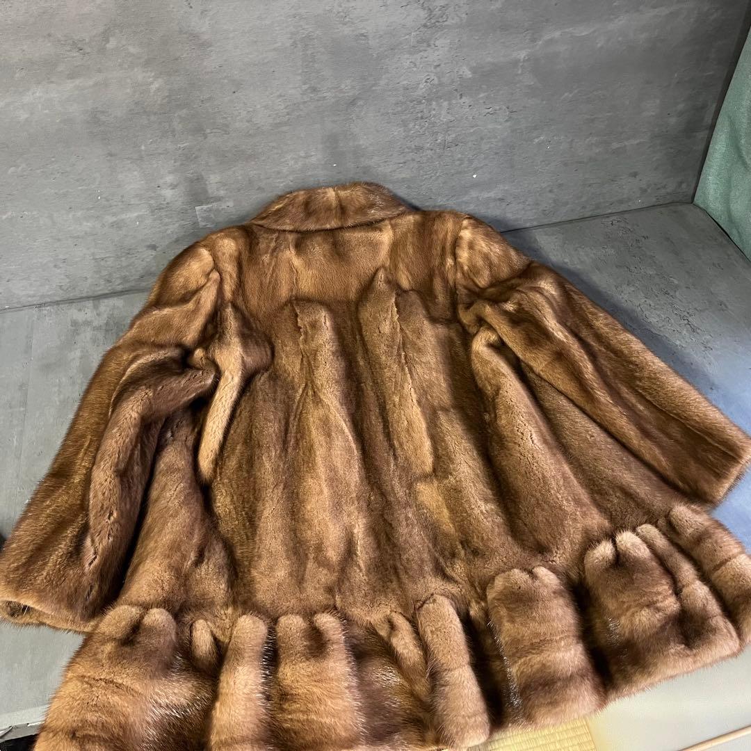SAGAMINK ミンクコート Ranched Mink ブラウン リアルファー