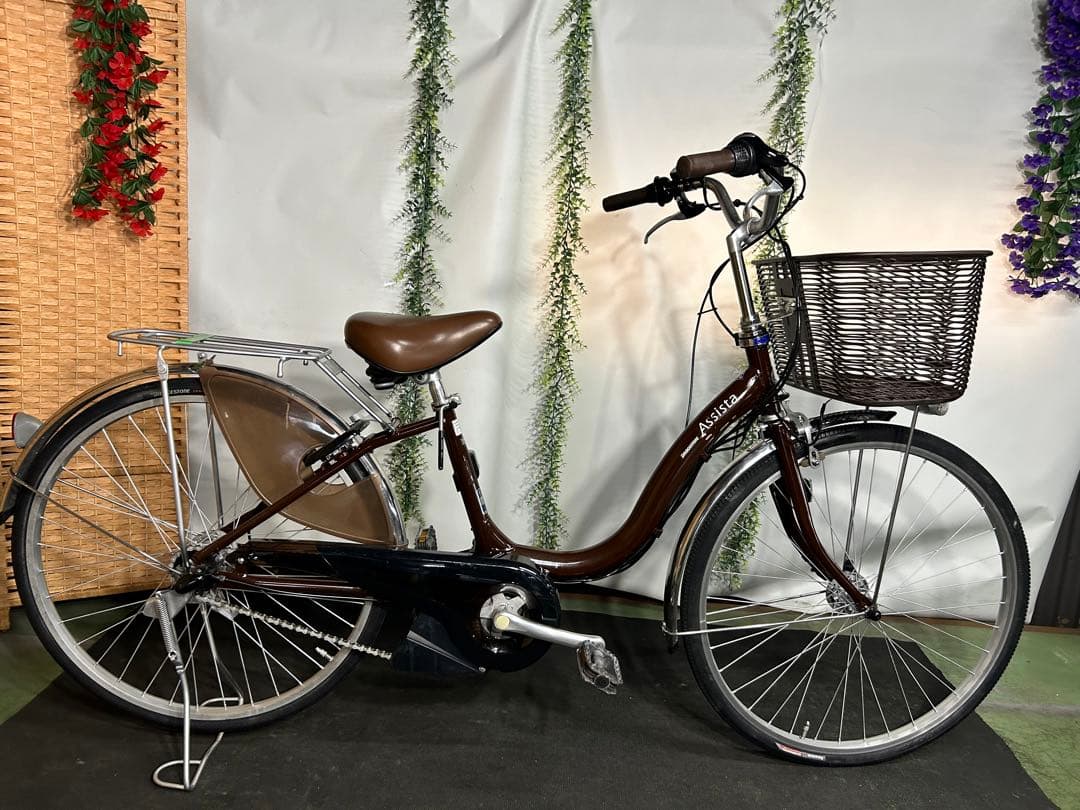 No.266ブリジストンA44電動アシスト自転車ASSISTA整備済み26インチ