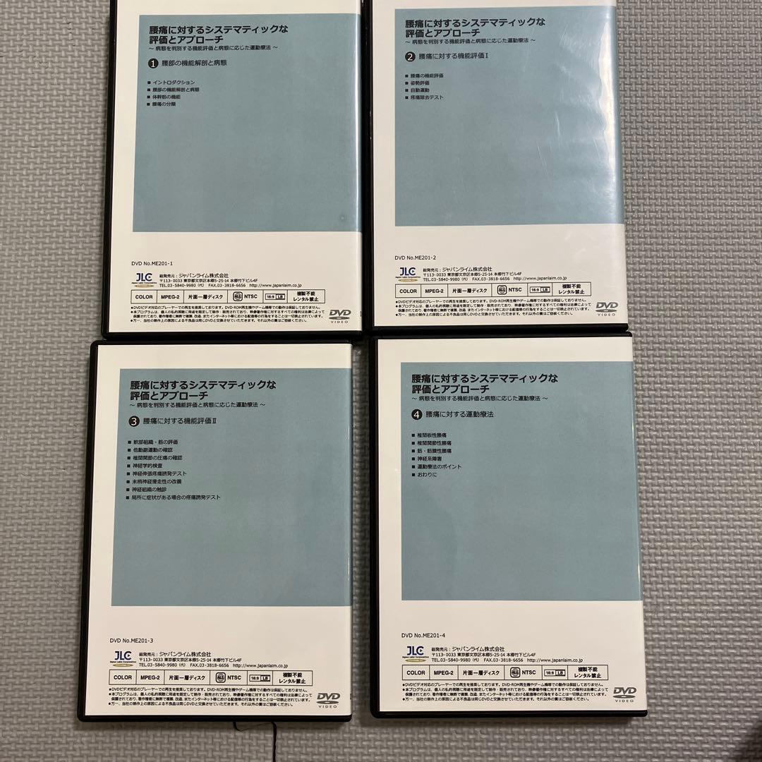 腰痛に対するシステマティックな評価とアプローチ1〜4セット