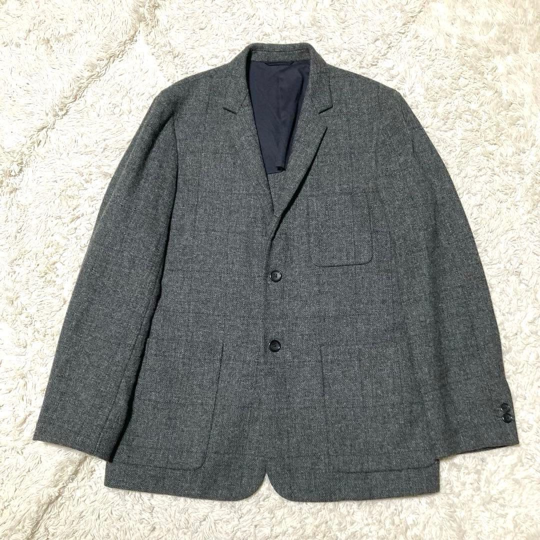 マーガレットハウエル ツイード ウィンドウペンチェック テーラードジャケット L