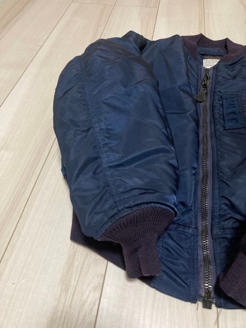 50s復刻 米国製 アルファ B-15C フライトジャケット ネイビー 38