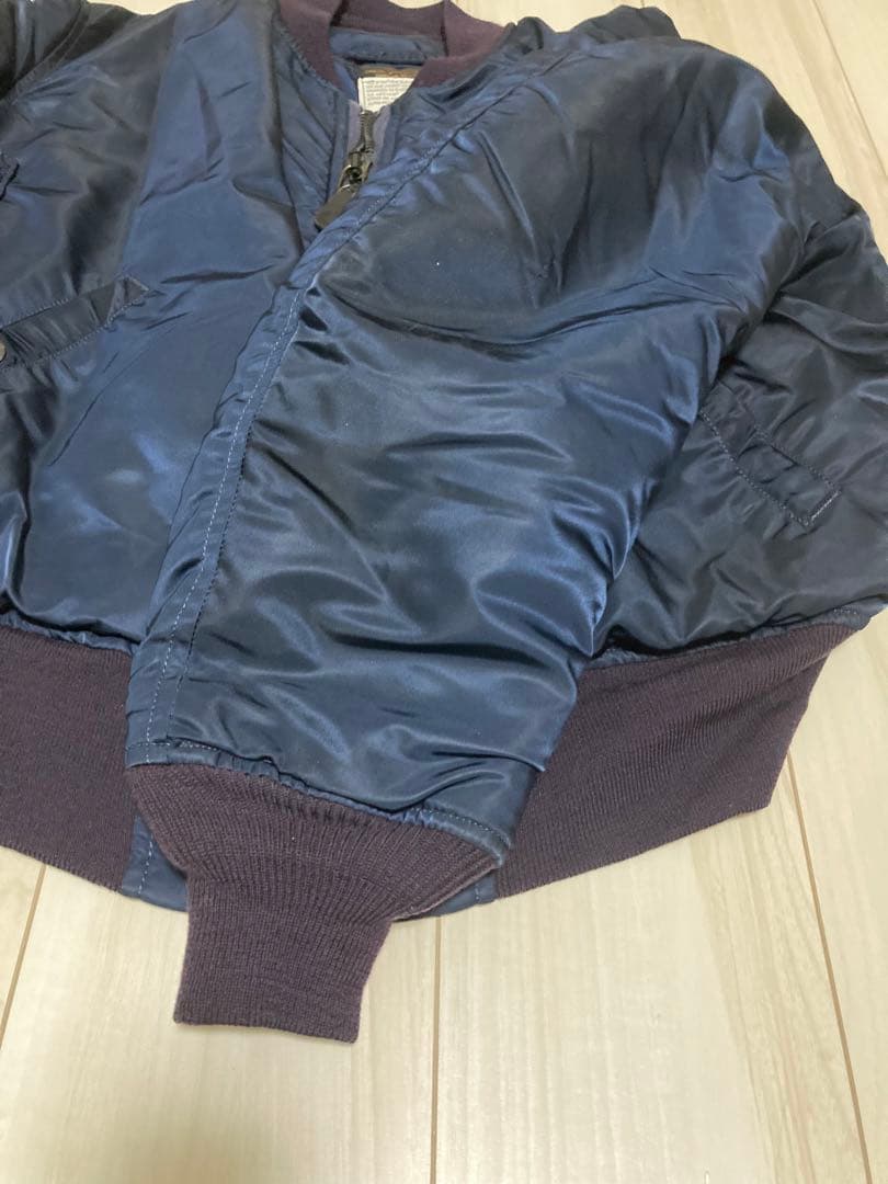 50s復刻 米国製 アルファ B-15C フライトジャケット ネイビー 38