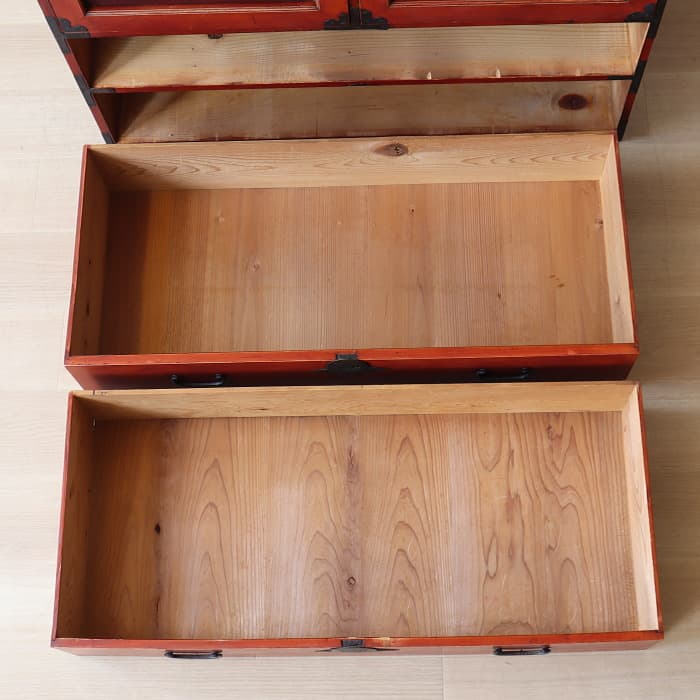 アンティーク 引出し4杯 3段 和箪笥 ローチェスト 古家具 テレビ台