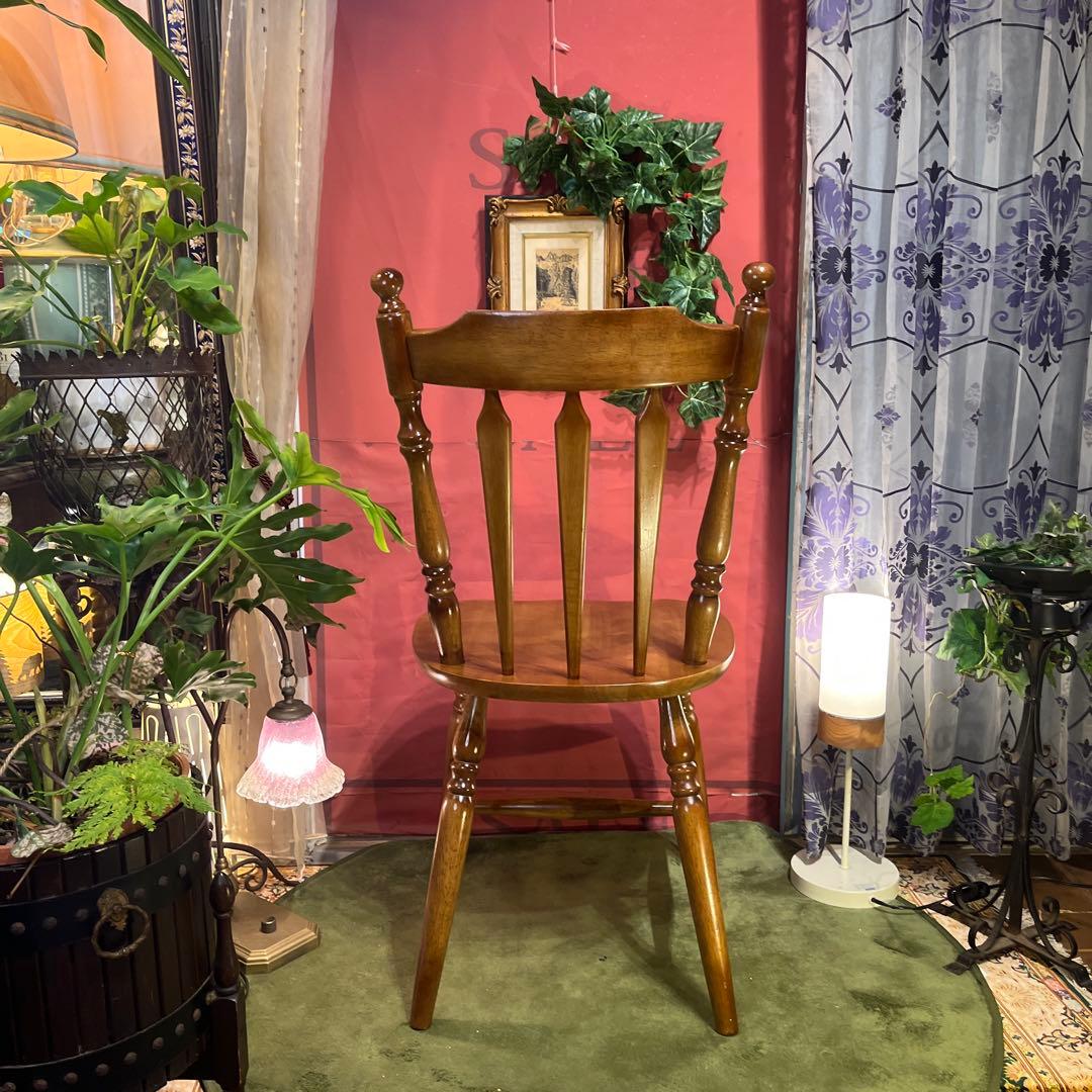 ラス 　80’s ヴィンテージ スピンドルレッグ　板座チェア　ウィンザー