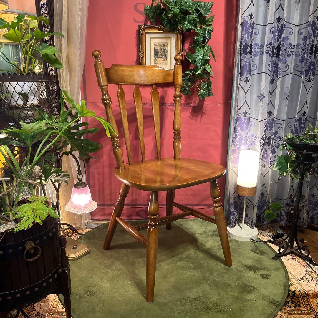 ラス 　80’s ヴィンテージ スピンドルレッグ　板座チェア　ウィンザー