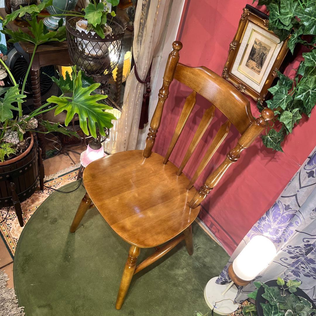 ラス 　80’s ヴィンテージ スピンドルレッグ　板座チェア　ウィンザー