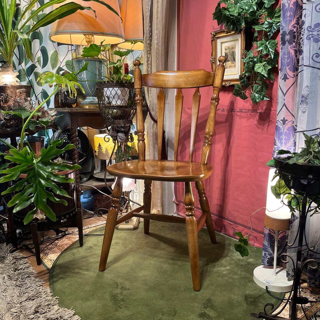 ラス 　80’s ヴィンテージ スピンドルレッグ　板座チェア　ウィンザー