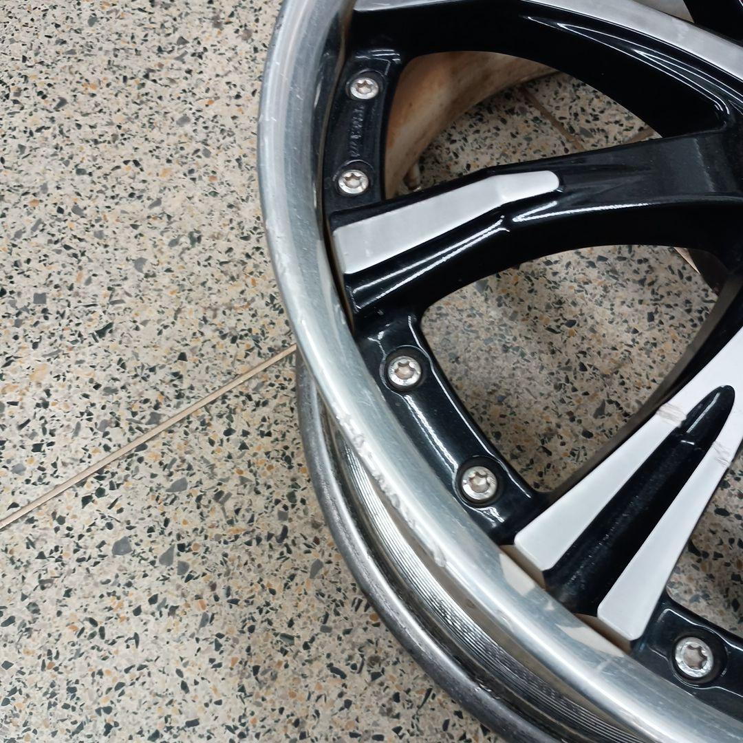 Work SCHWERT 20インチアルミホイール 2本 ブラック/シルバー