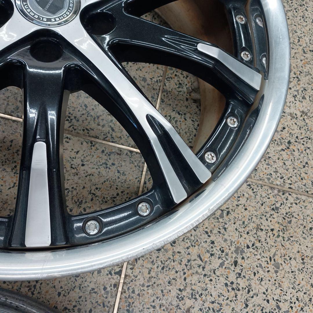 Work SCHWERT 20インチアルミホイール 2本 ブラック/シルバー