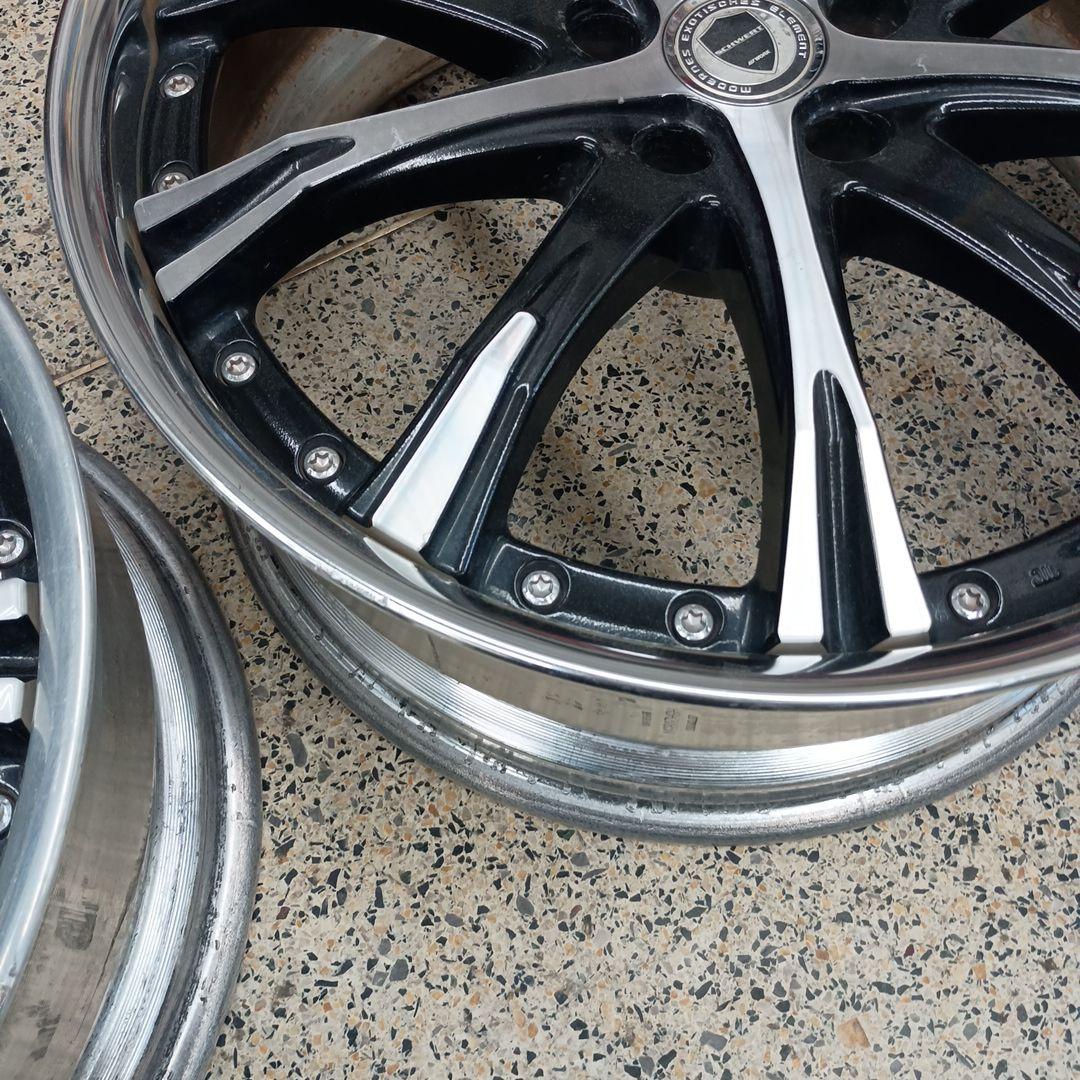 Work SCHWERT 20インチアルミホイール 2本 ブラック/シルバー