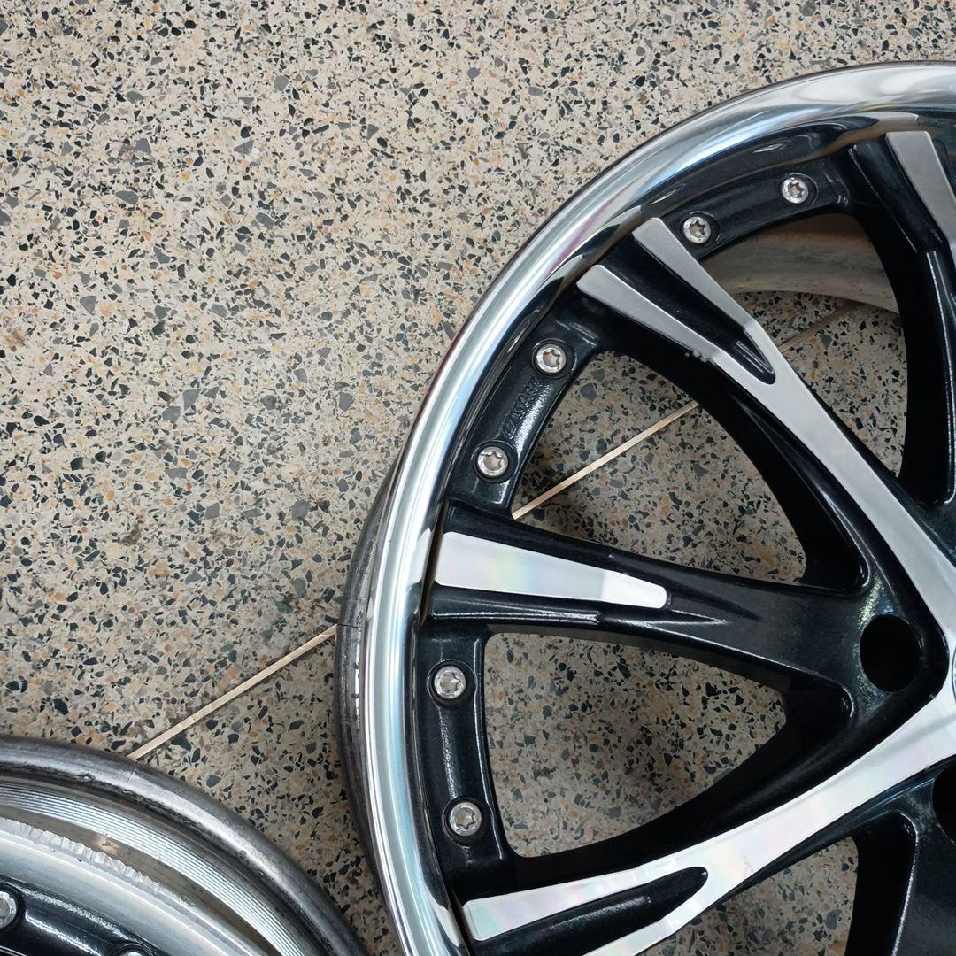 Work SCHWERT 20インチアルミホイール 2本 ブラック/シルバー