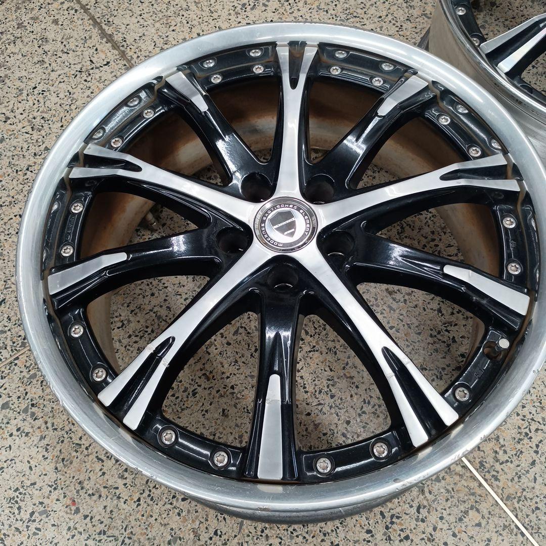 Work SCHWERT 20インチアルミホイール 2本 ブラック/シルバー