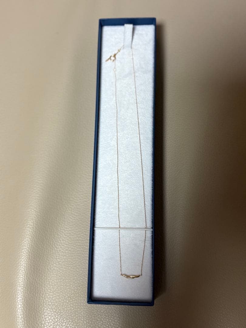 K18YGダイヤモンド付きネックレス　イエローゴールド