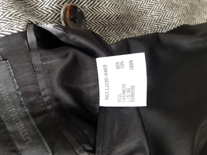 最終　リチウムオム　LITHIUM HOMME コート　高級　ウールカシミヤ