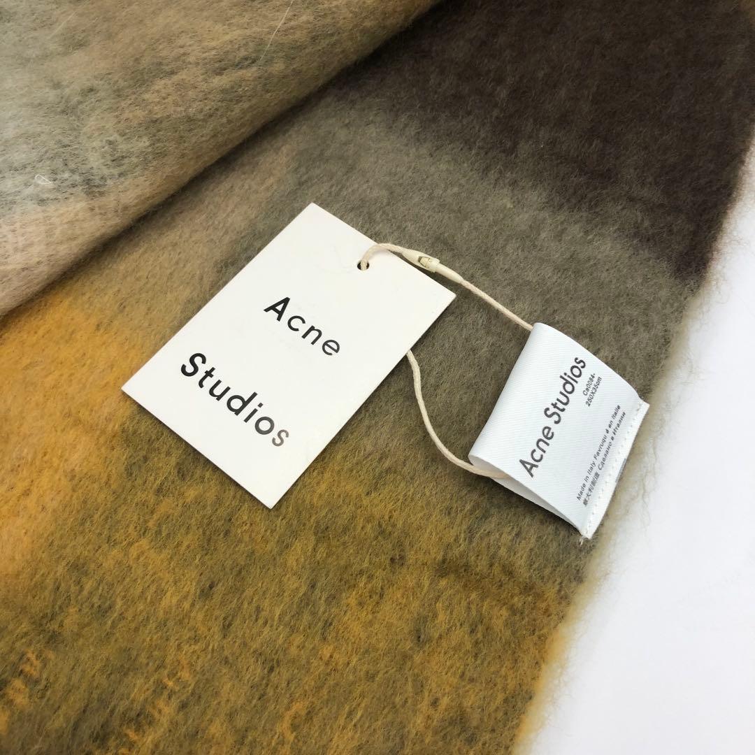 ACNE STUDIOS アクネストゥディオズ　ブラウン系チェック柄　マフラー