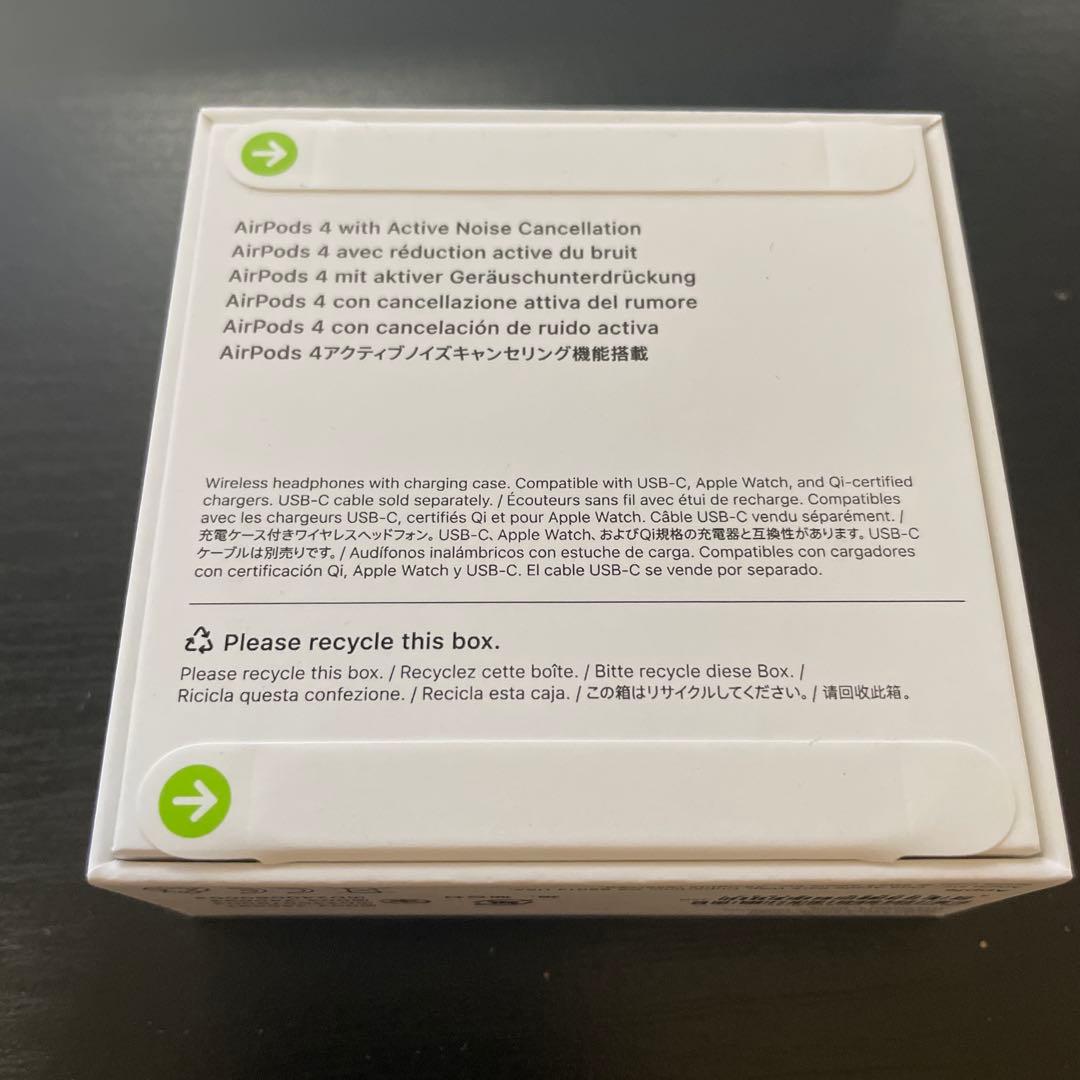 【新品未使用】Apple AirPods 4 アクティブノイズキャンセリング