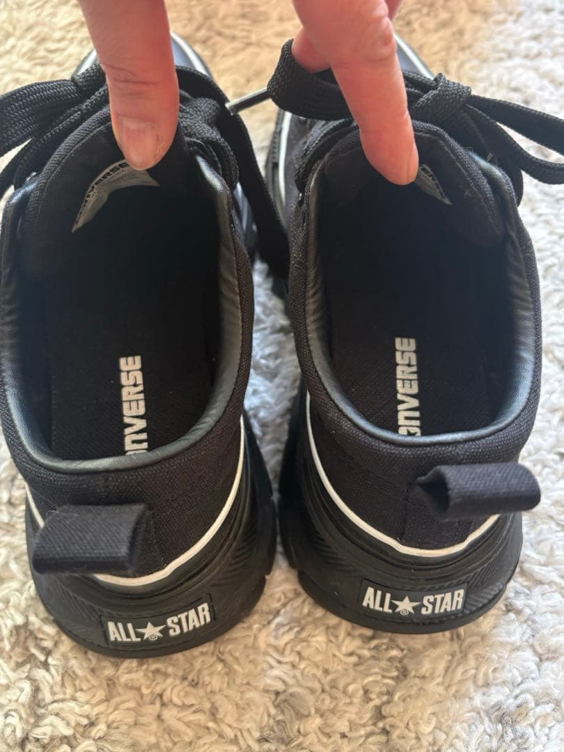 値下美品コンバース厚底トレックウェーブALL STAR TREKWAVE24cm