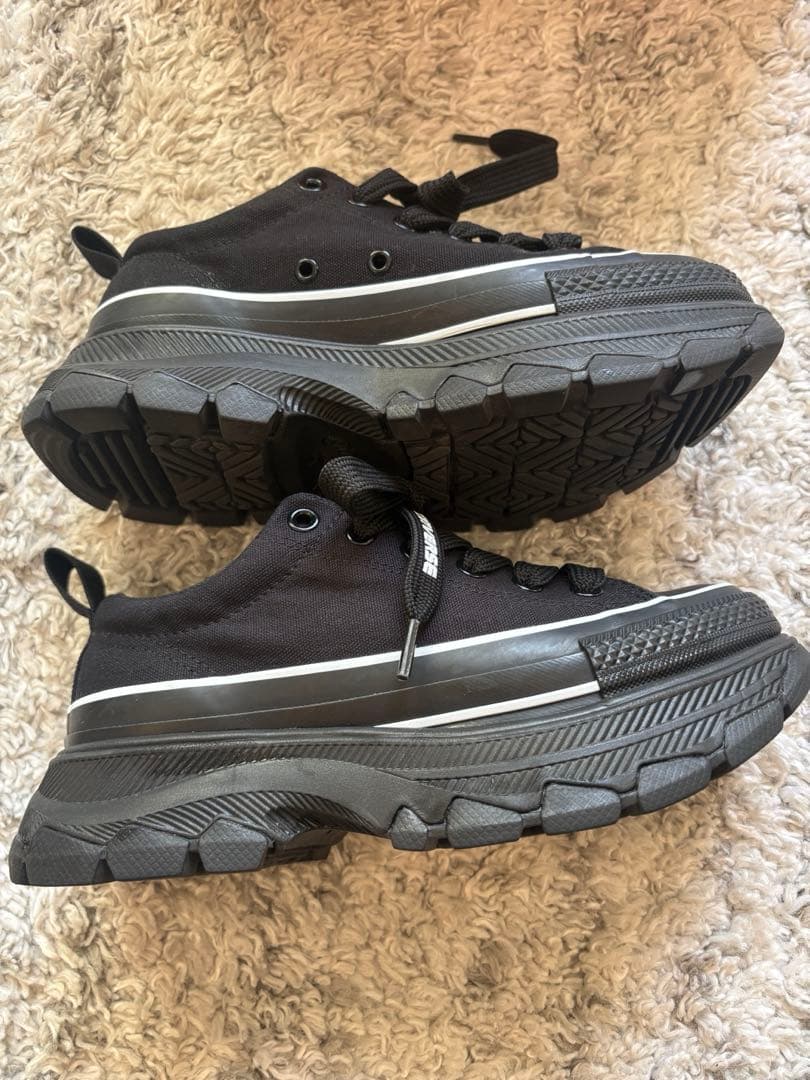 値下美品コンバース厚底トレックウェーブALL STAR TREKWAVE24cm