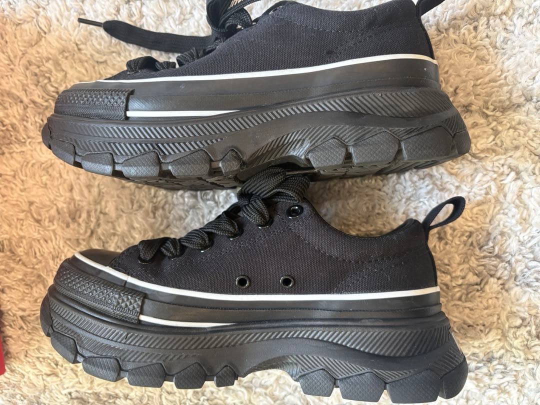 値下美品コンバース厚底トレックウェーブALL STAR TREKWAVE24cm