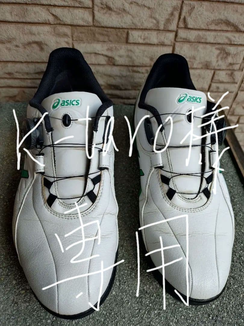 asics ゴルフシューズ ホワイト/ペッパーグリーン