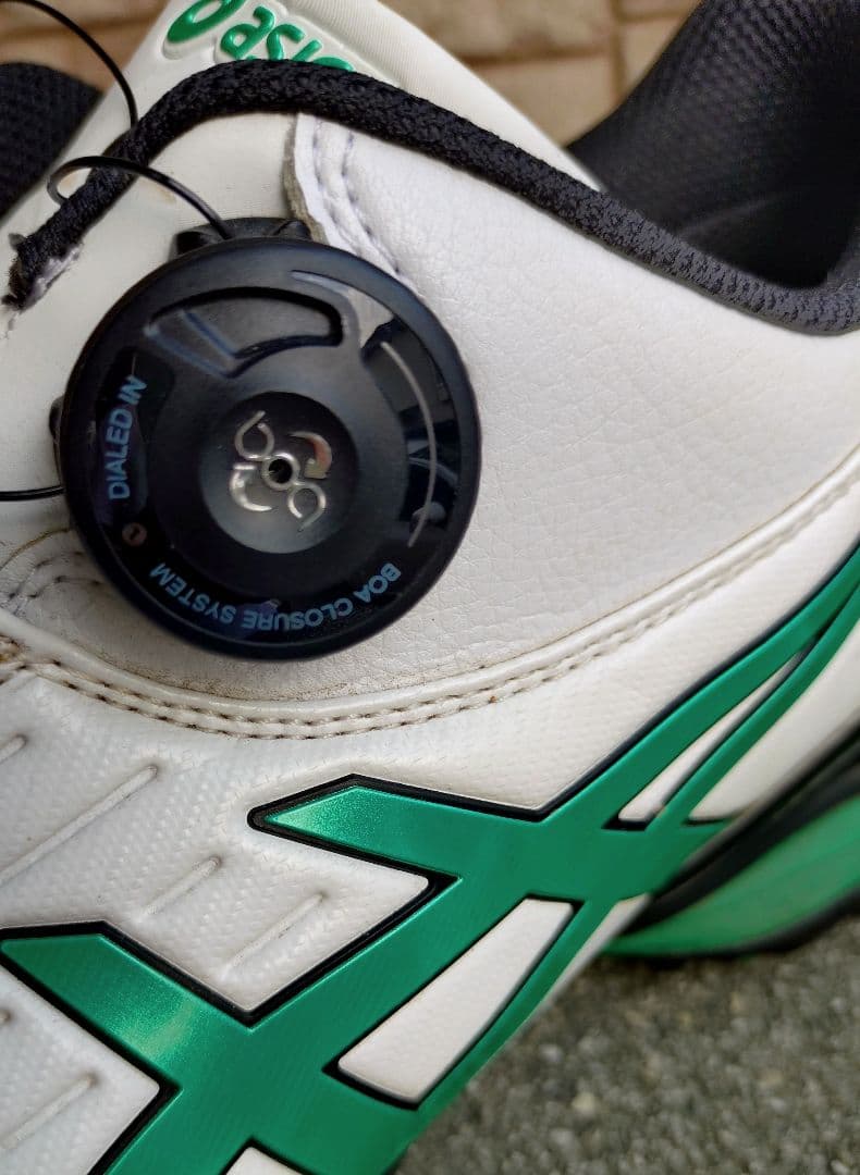 asics ゴルフシューズ ホワイト/ペッパーグリーン