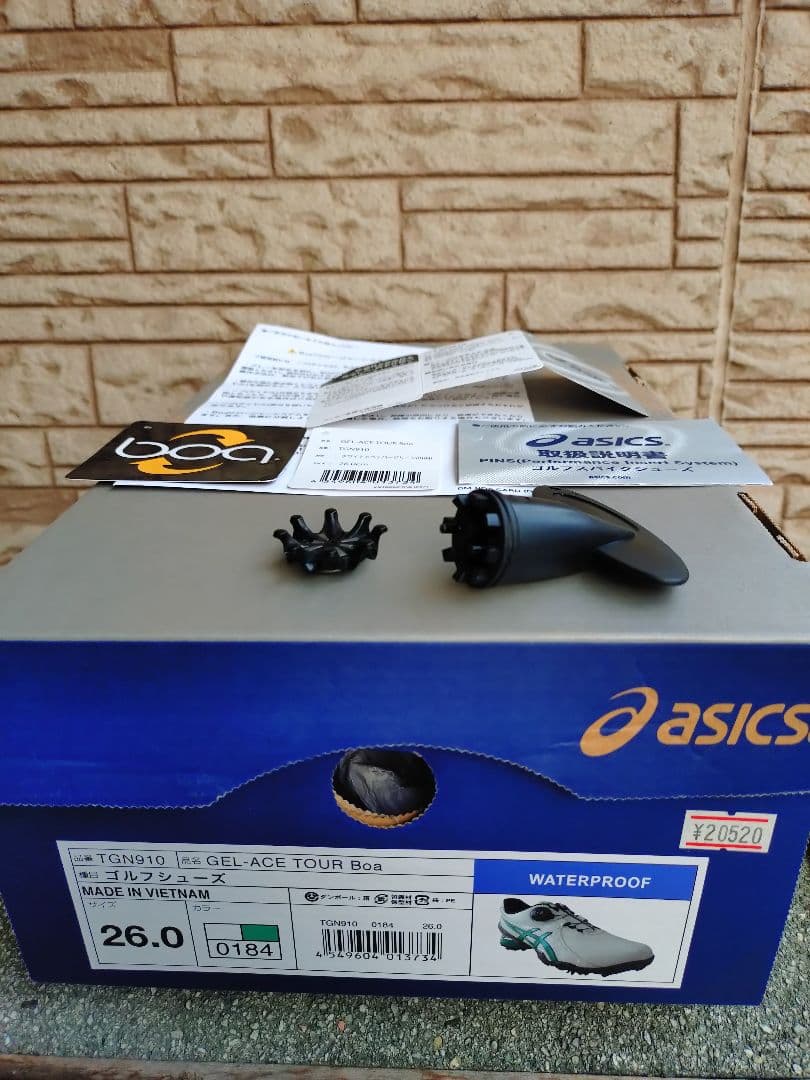 asics ゴルフシューズ ホワイト/ペッパーグリーン