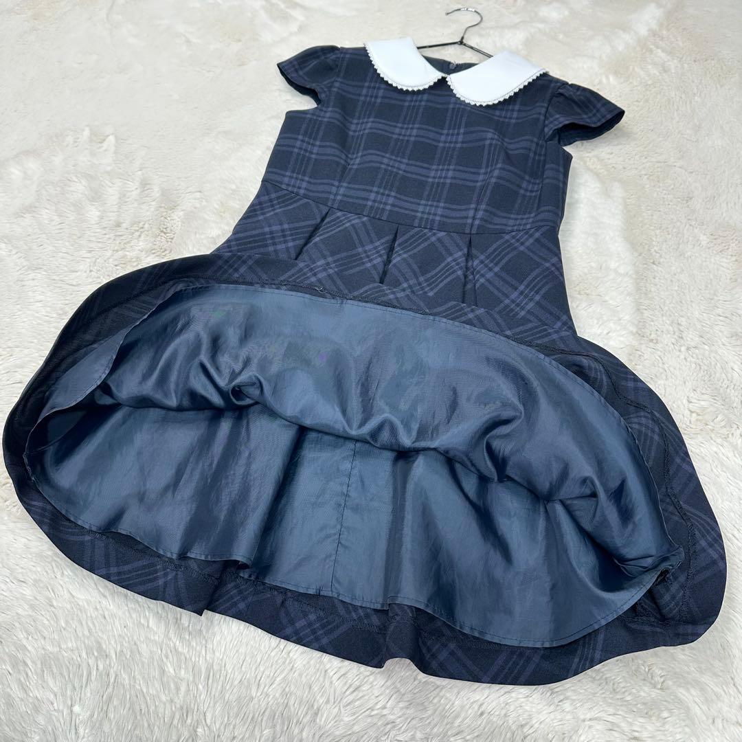 ✨美品✨ショパン 130 入学式 卒園式 フォーマルアンサンブル格子柄ワンピース