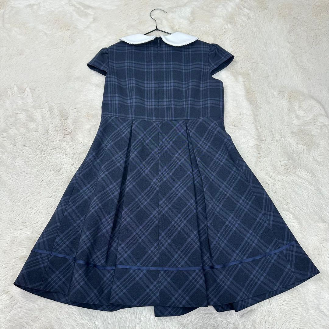 ✨美品✨ショパン 130 入学式 卒園式 フォーマルアンサンブル格子柄ワンピース