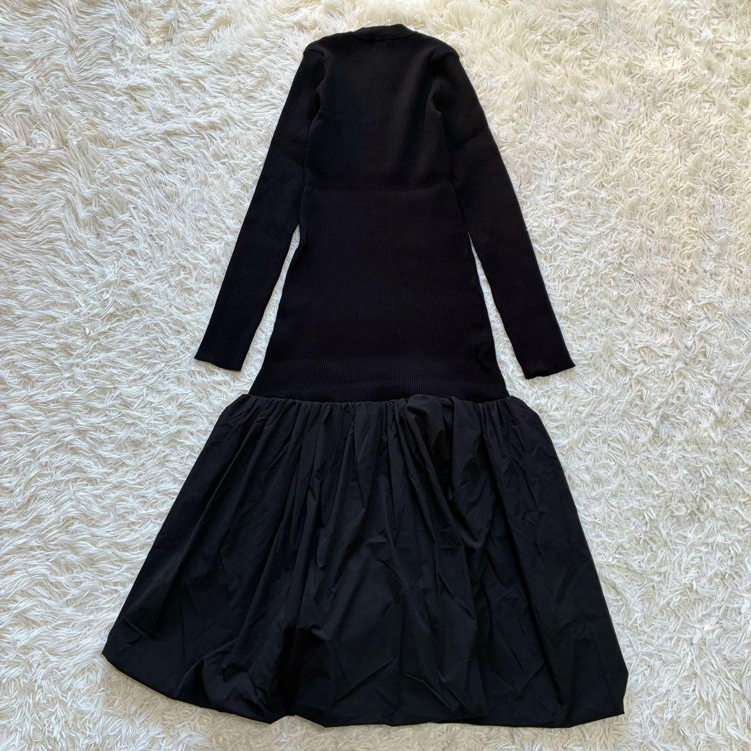 23AW 新品タグ付き　AKTE ヘムバルーンニットワンピース　リブニット