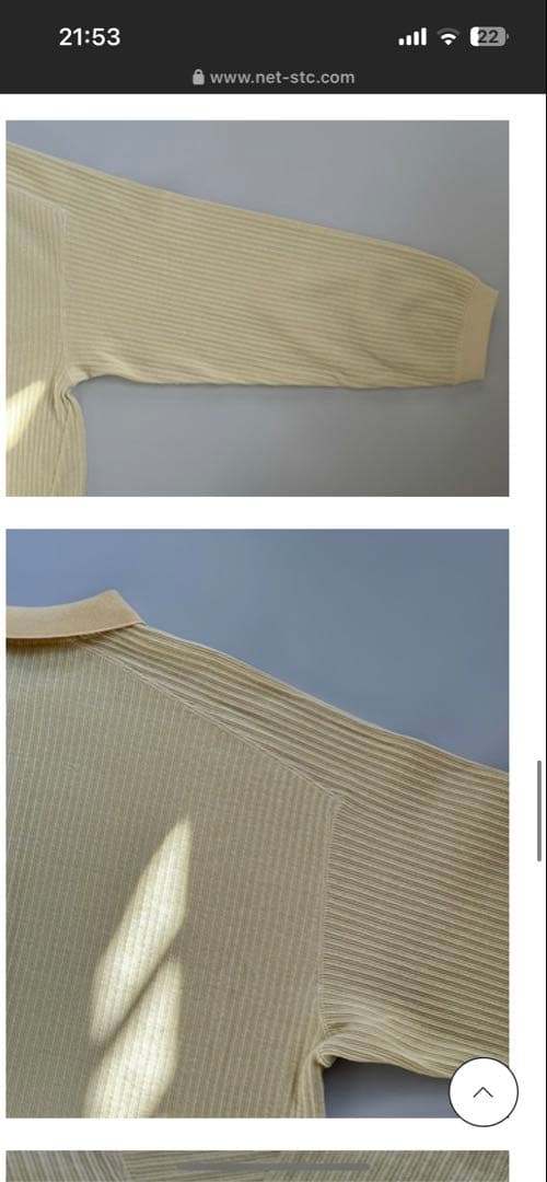 ANCELLM HENLEY RIB LS T-SHIRT （CREAM）