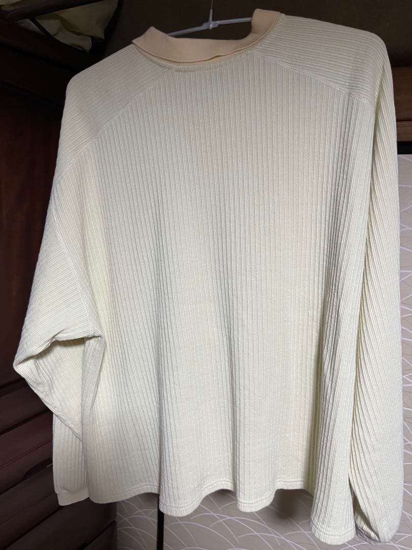 ANCELLM HENLEY RIB LS T-SHIRT （CREAM）