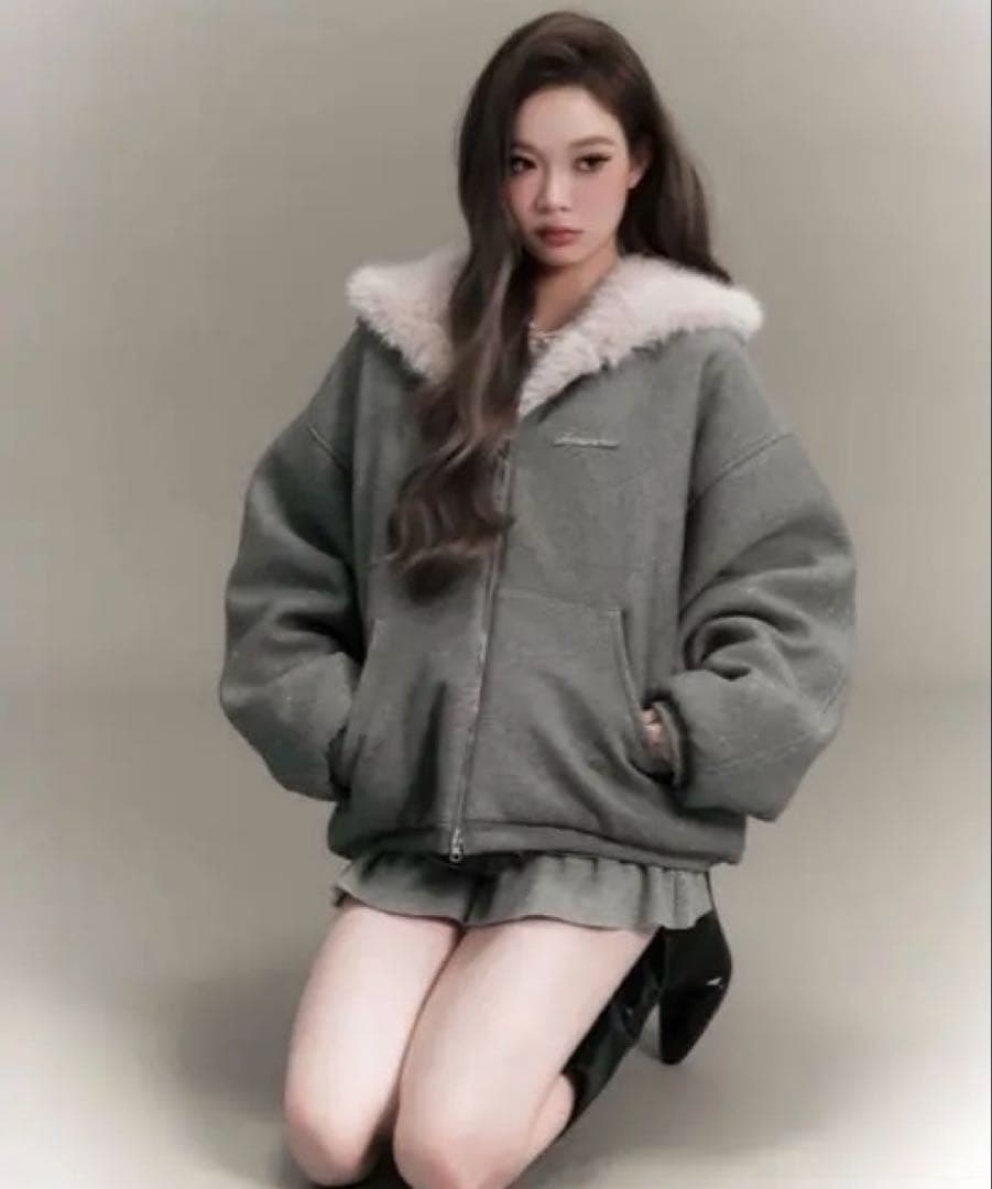 トップス Kirakira2wayfurzipup ANDWANG