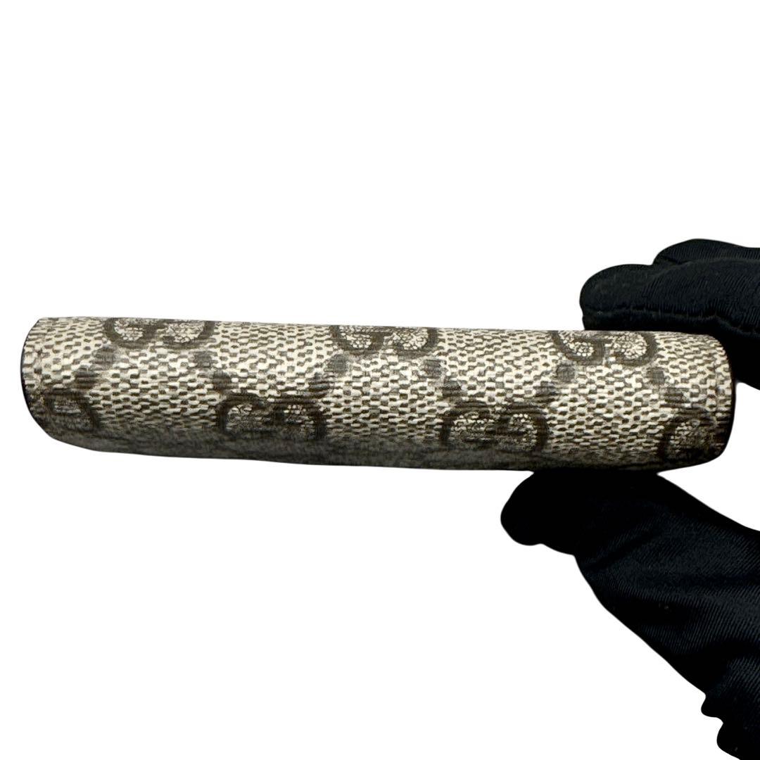 極美品 GUCCI GGキャンバス キーケース ベージュ×ブラウン ６連　付属品