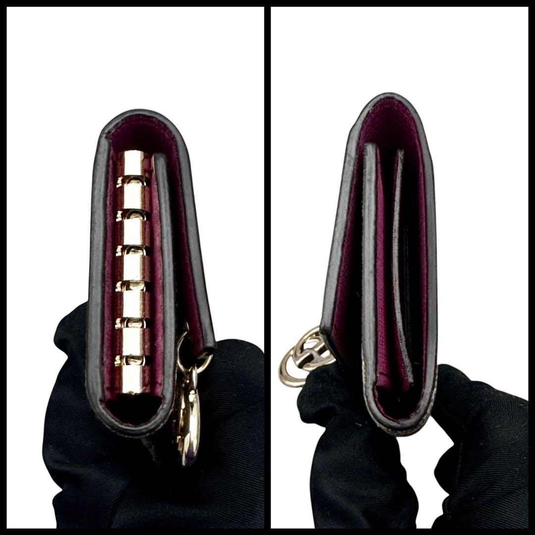 極美品 GUCCI GGキャンバス キーケース ベージュ×ブラウン ６連　付属品