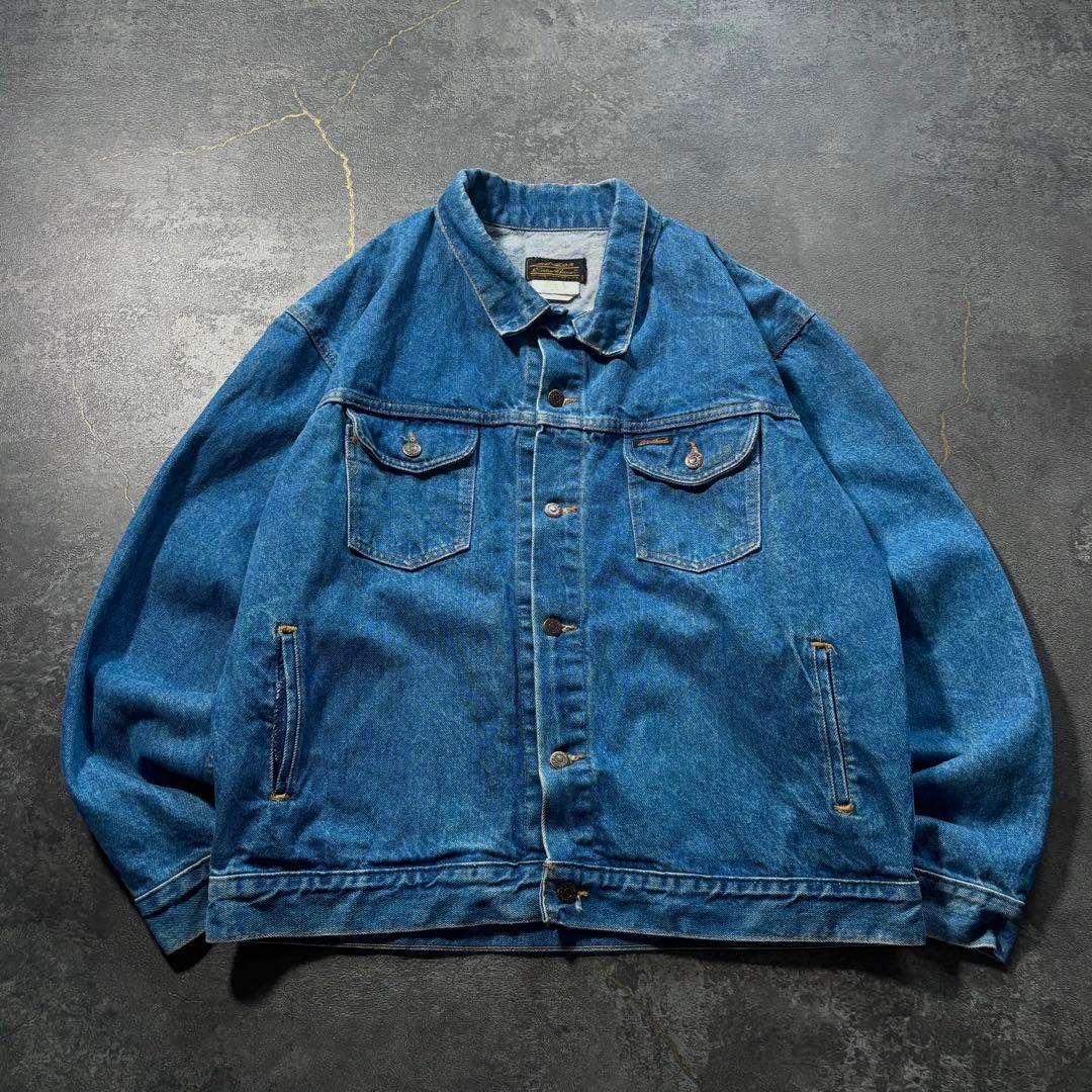 80s Eddie BauerデニムジャケットトラッカージャケットUSA製古着
