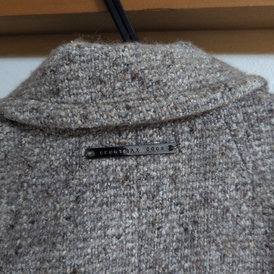 グレー系ツイードロングコート