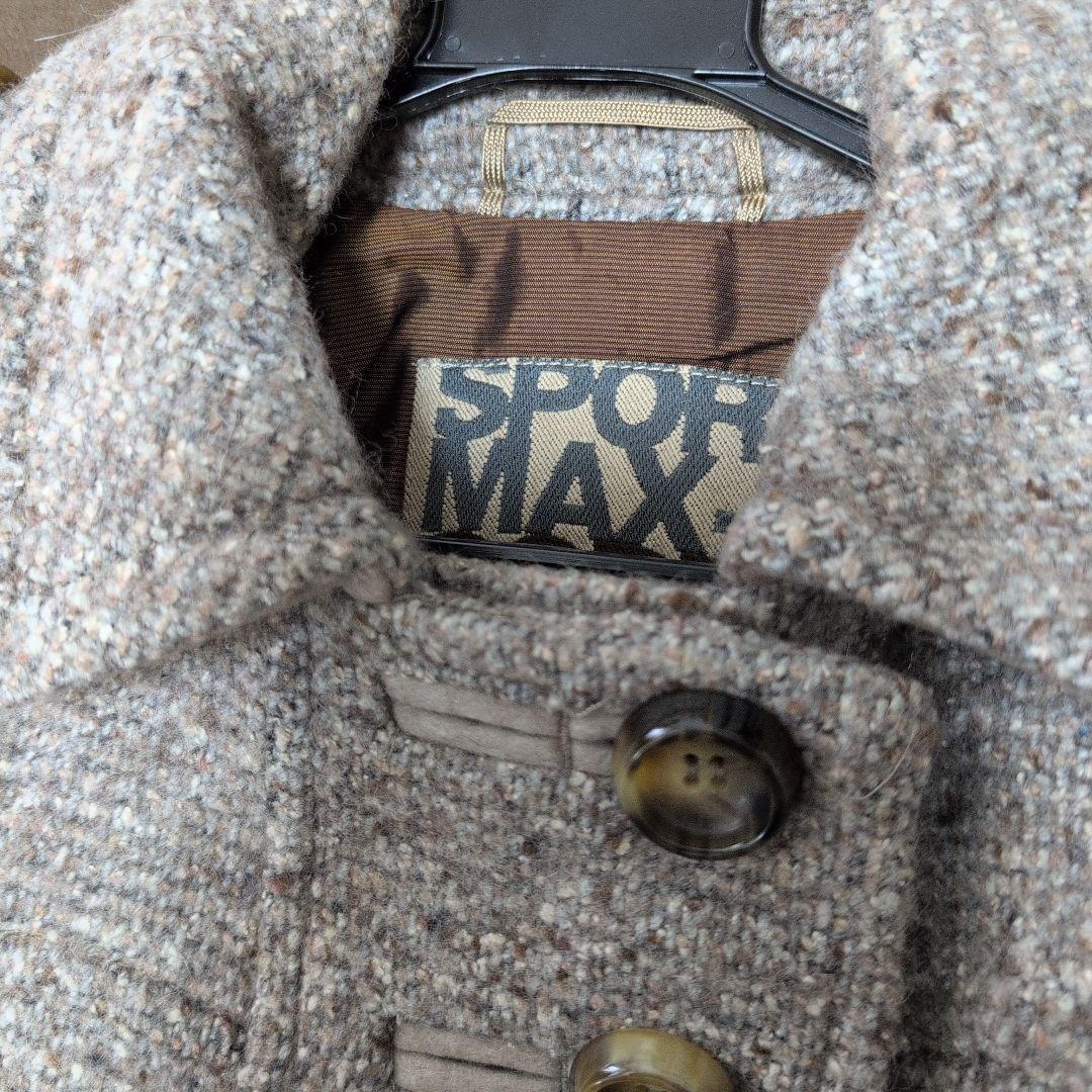 グレー系ツイードロングコート