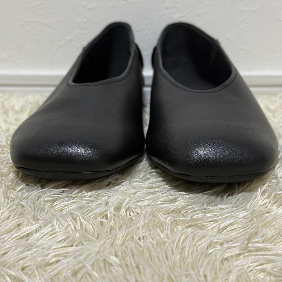 美品✨ CAMPER カシマイラ フラットシューズ　スクエアトゥ　レザー　黒